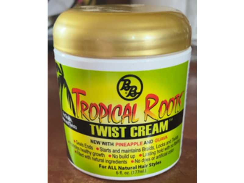 Bronner Brothers Tropical Roots Twist Cream, Pineapple & Guava, 6 fl oz/177 mL