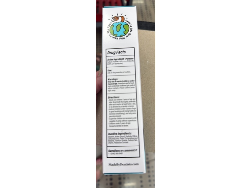 Made By Dentists Kids Fluoride Anticavity Toothpaste, Eyeball Juice (Watermelon), 4.2 oz/120 g