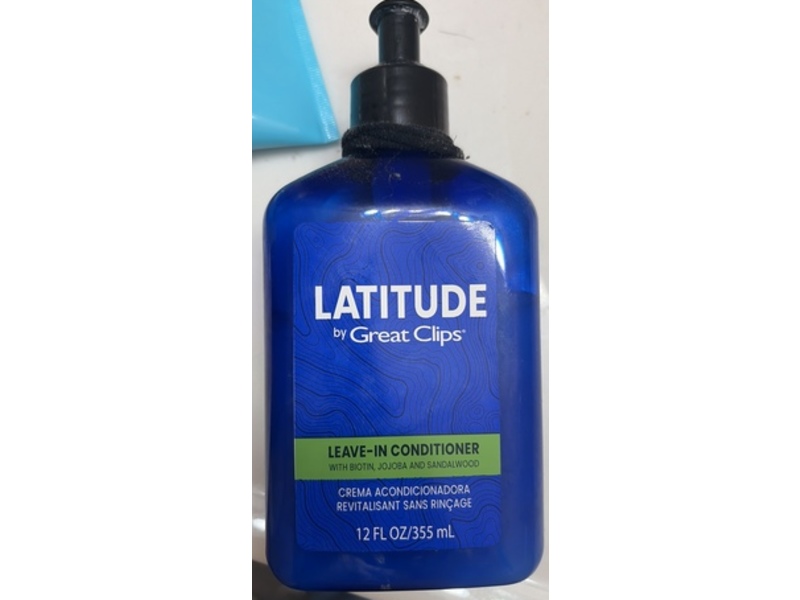 Latitude By Great Clips Leave-In-Conditioner, Biotin, Jojoba & Sandalwood, 12 fl oz/355 mL