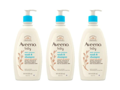Aveeno Baby Daily Wash & Shampoo, 18 fl oz/532 mL, Pack Of 3