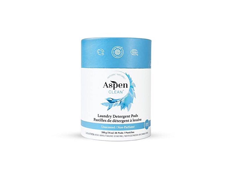Aspen Clean Unscented Laundry Pods, 36 Count, Sensitive Skin