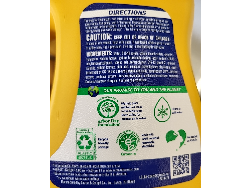 Arm & Hammer OxiClean Liquid Laundry Detergent, Fresh Scent, 21 Loads, 27.5 fl oz/813 mL