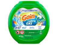 Gain + Ultra Oxi Boost 3 In 1 Laundry Detergent Pacs, Waterfall Delight, 56 oz/1.61 kg, 76 Count - thumbnail 1