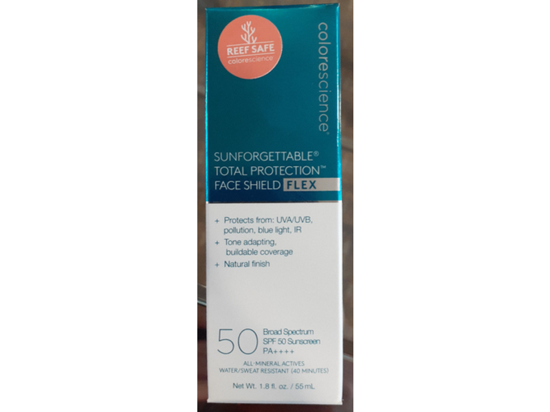 Colorescience Total Protection Face Shield Flex, SPF 50 PA++++,Deep, 1.8 fl oz/55 mL
