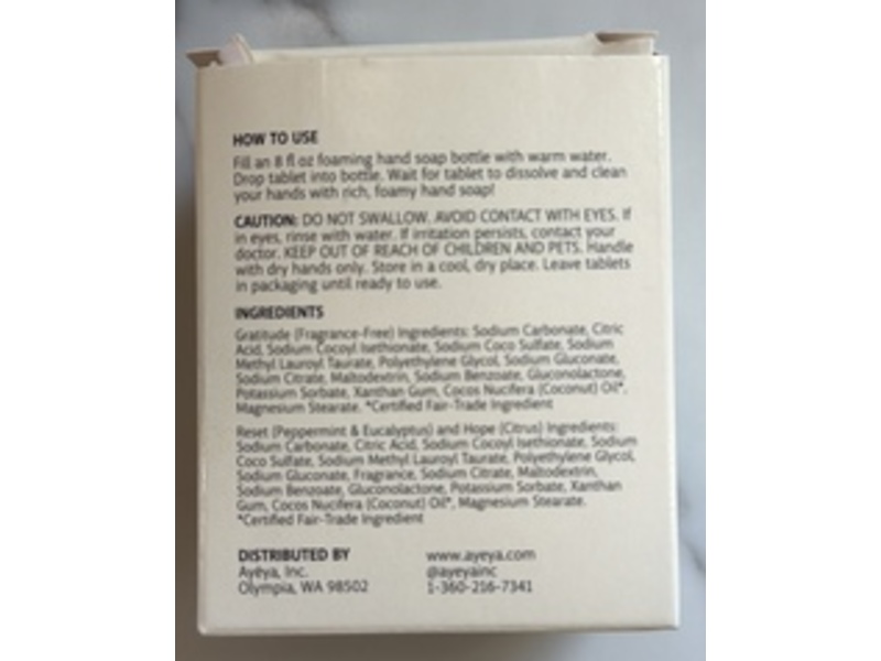 Ayeya Foaming Hand Soap Variety Pack, 0.7 oz/20 g, Pack Of 5