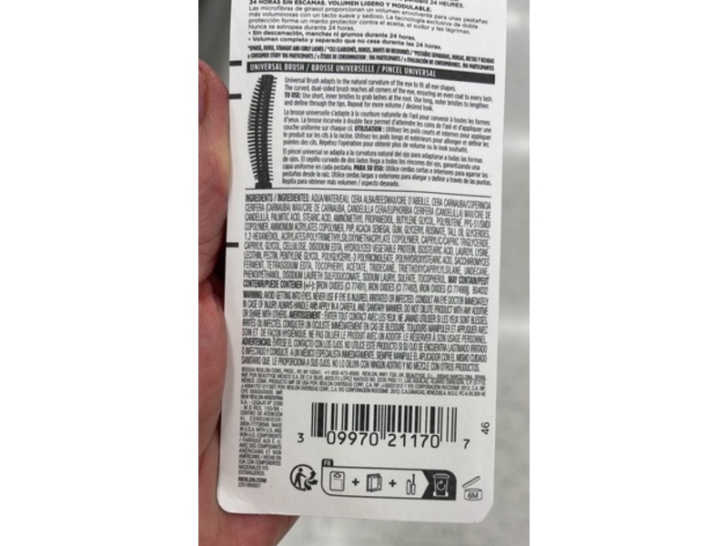 Revlon Colorstay Full Time Mascara, 401 Blackest Black, 0.25 fl oz/7.5 mL