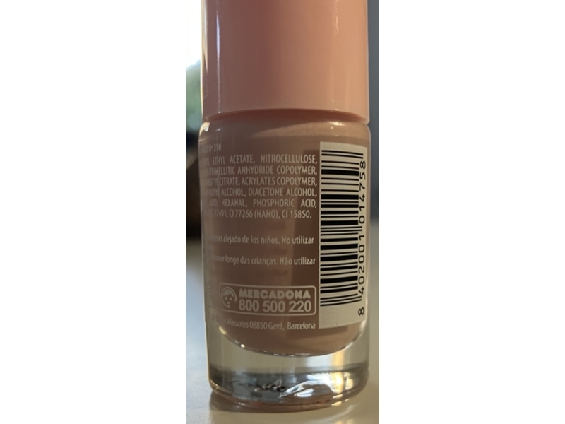 Deliplus Rose Quartz Nail Lacquer, 210 Nude, 7 mL