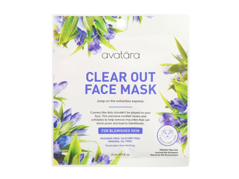 Avatara Clear Out Face Mask, 0.71 fl oz/21 mL