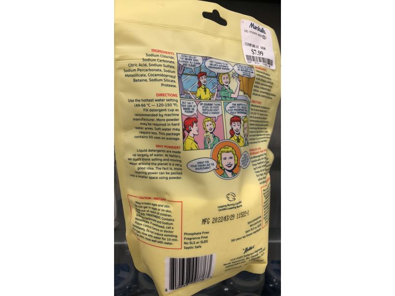 NELLIE'S Dishwasher Powder, 726 GR