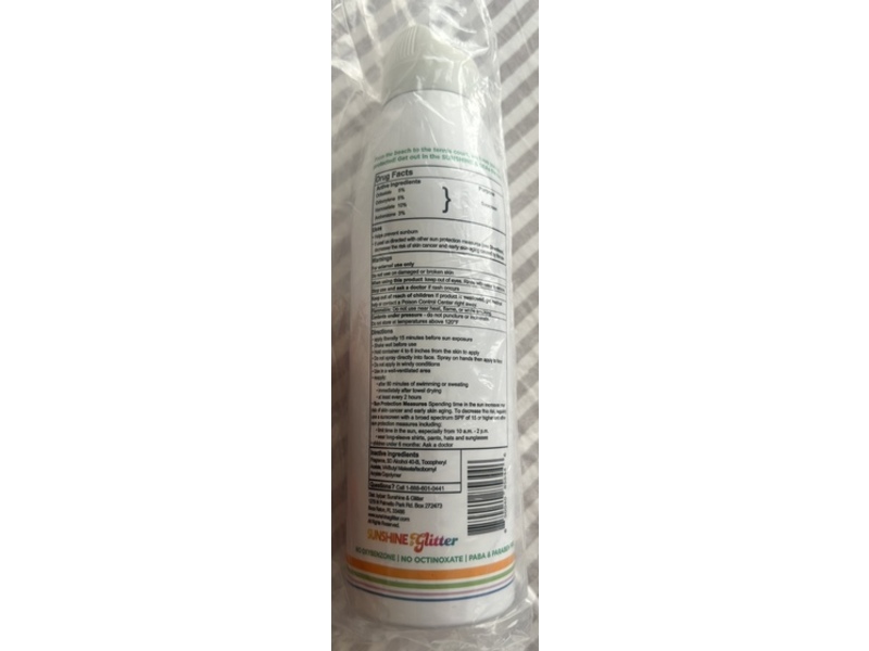 Sunshine Glitter Sun Shine & Sea Sunscreen Mist, SPF 50, 5.5 oz/156 g
