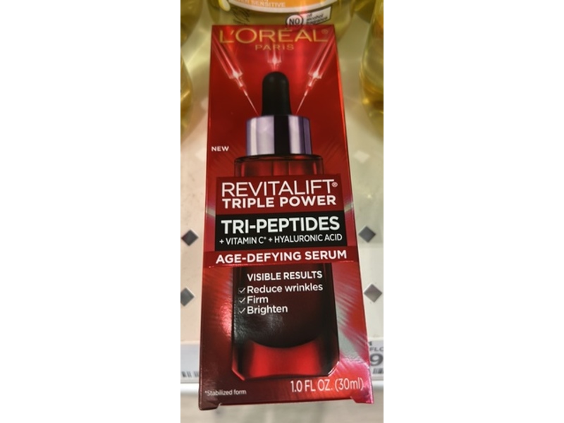 L'Oreal Paris Revitalift Tri-Peptides Triple Power Serum, 1.0 fl oz/30 mL
