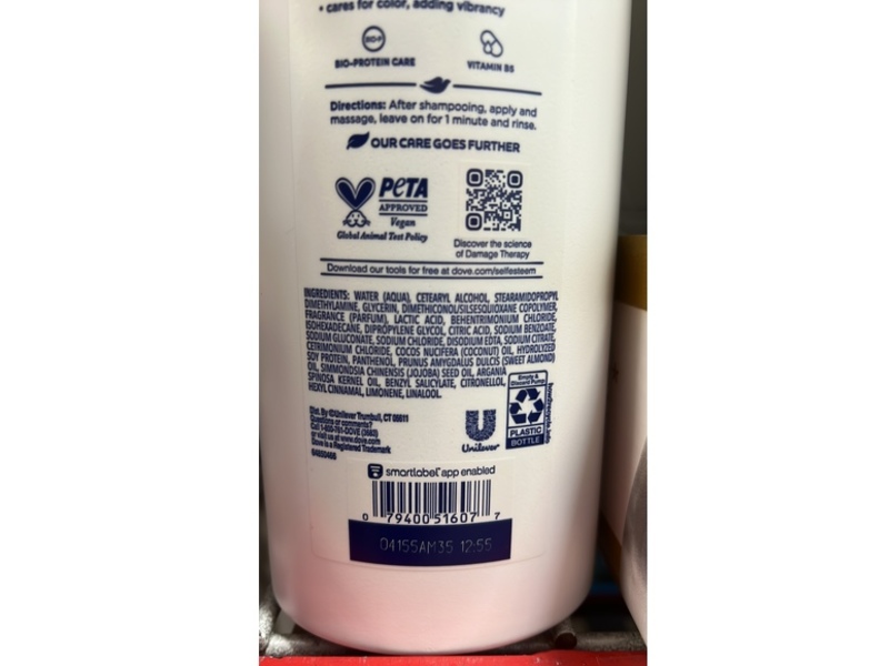 Dove 5 In 1 Nourish & Restore Damage Therapy Conditioner, 33.8 fl oz/1 L