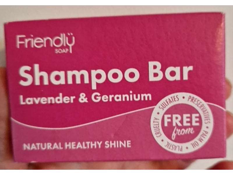 Friendly Soap Shampoo Bar, Lavender & Geranium, 95 g