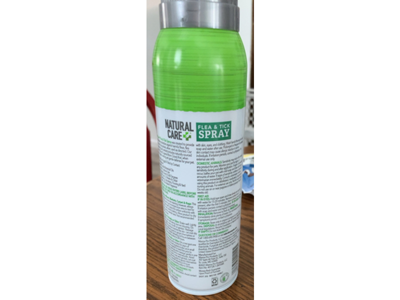Natural Care Flea and Tick Spray, Peppermint Oil & Eugenol, 14 oz/396 g