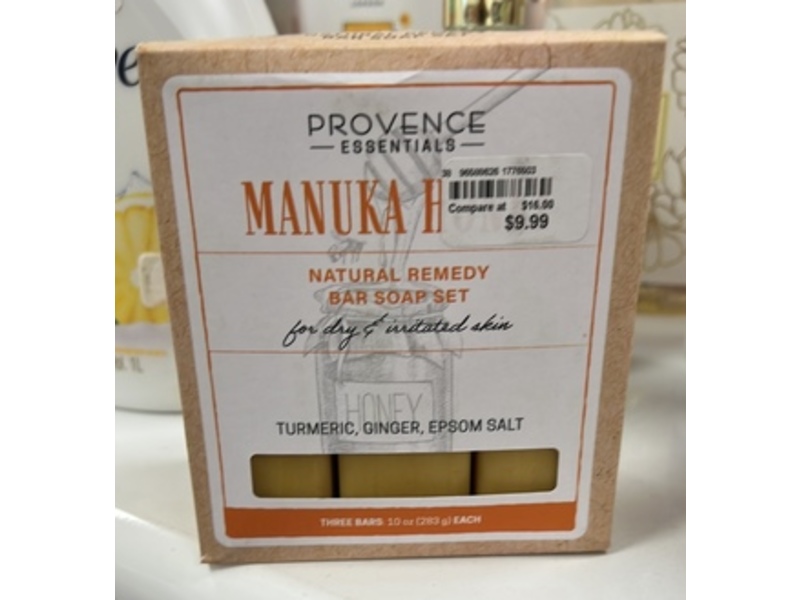 Provence Essentials Natural Remedy Bar Soap Set, Manuka Honey, 10oz/283 g