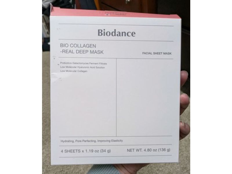 Biodance Real Deep Facial Sheet Mask, Bio Collagen, 1.19 oz/34 g, 4 Count