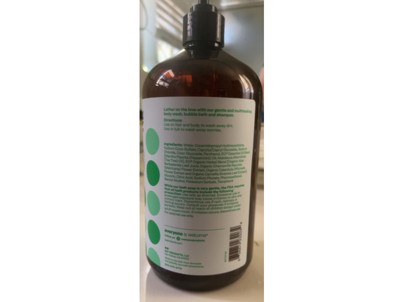 Everyone 3-in-1 Soap, Peppermint + Tea Tree, 32 fl oz/946 mL