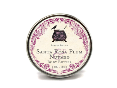 Three Sisters Apothecary Body Butter, Santa Rosa PLum Nutmeg, 4 oz/113 g