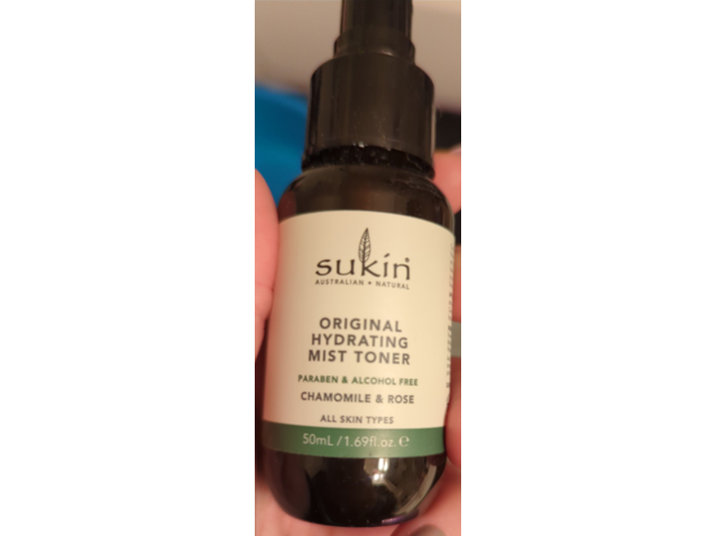 Sukin Original Hydrating Mist Toner, Chamomile & Rose, 1.69 fl oz/50 mL