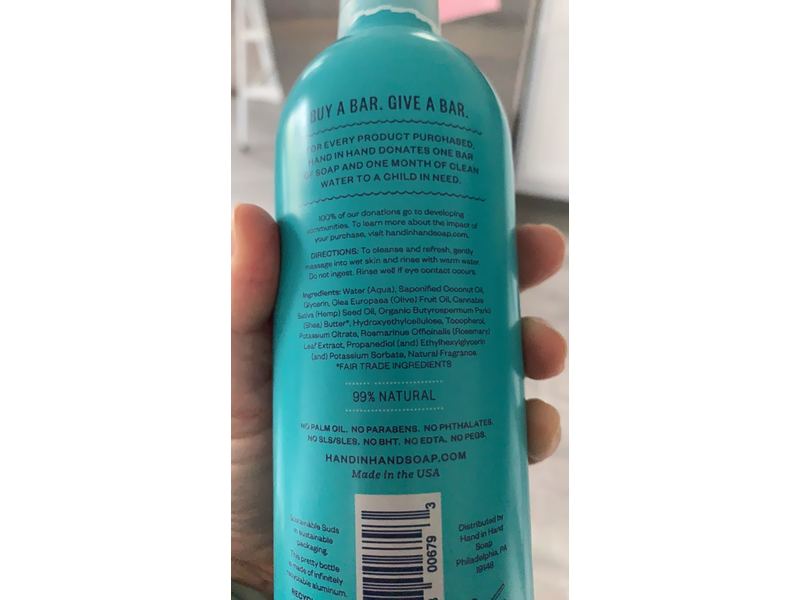 Hand In Hand Sea Salt Hand Soap, Sweet Mint & Eucalyptus, 10 oz/296 mL