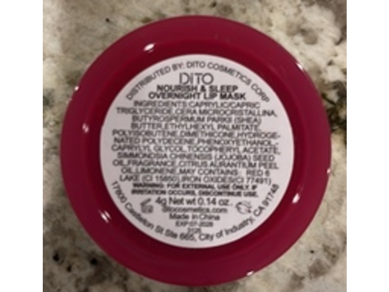 Dito Lip Nourish & Sleep Overnight Lip Mask, 0.14 oz/4 g