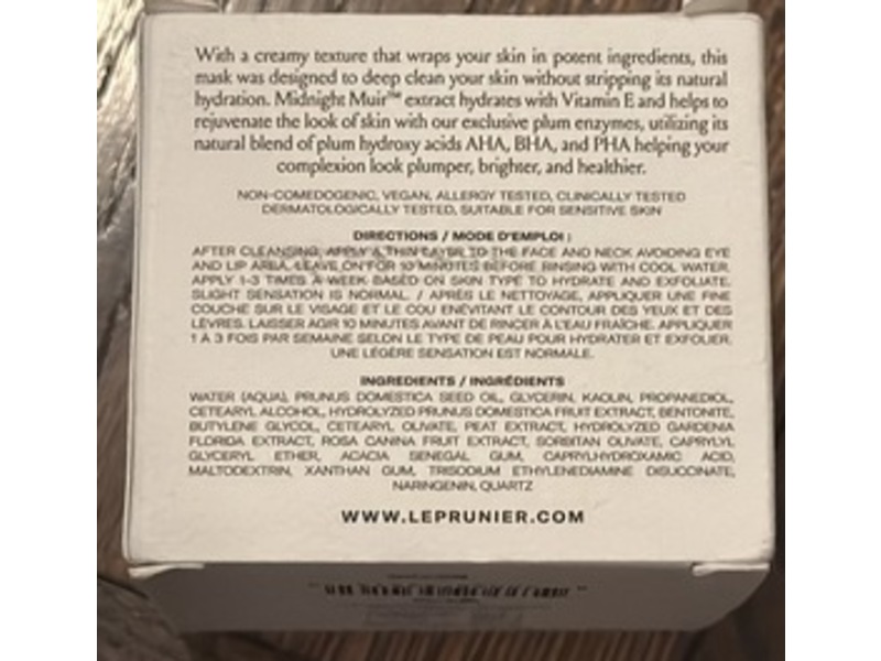 Le Prunier Plumtox Clarifying Enzyme Mask, 1.7 fl oz/50 mL