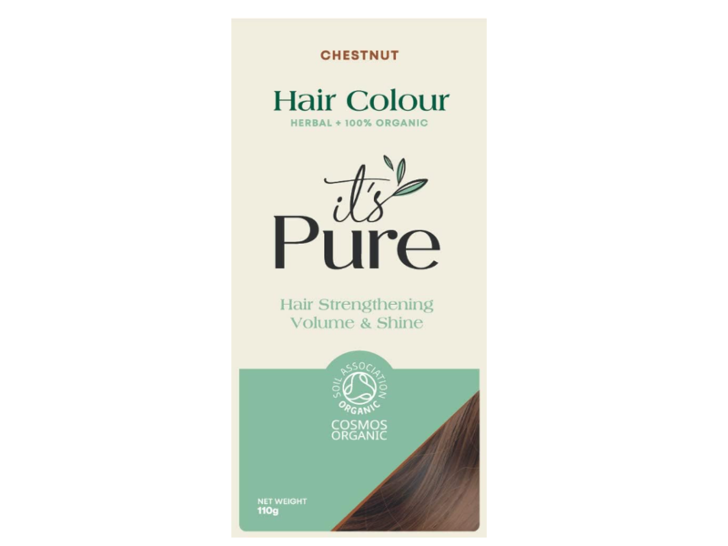 It's Pure Hair Strengthening Volume & Shine Hair Colour, Chestnut, 110 g