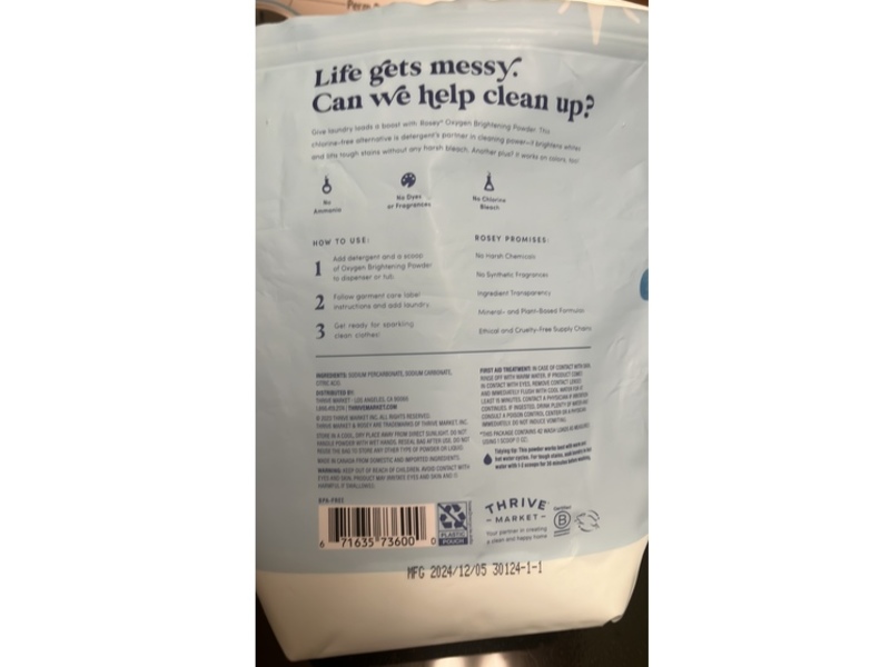 Thrive Market Rosey Oxygen Brightening Powder, Unscented, 42 oz/1.19 kg