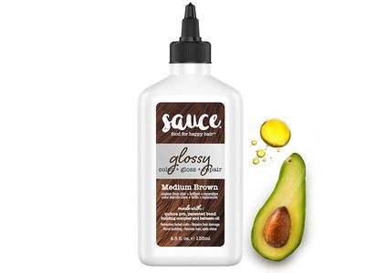 Sauce Beauty Glossy Color + Gloss + Repair Dye, Medium Brown, 4.5 fl oz/133 mL