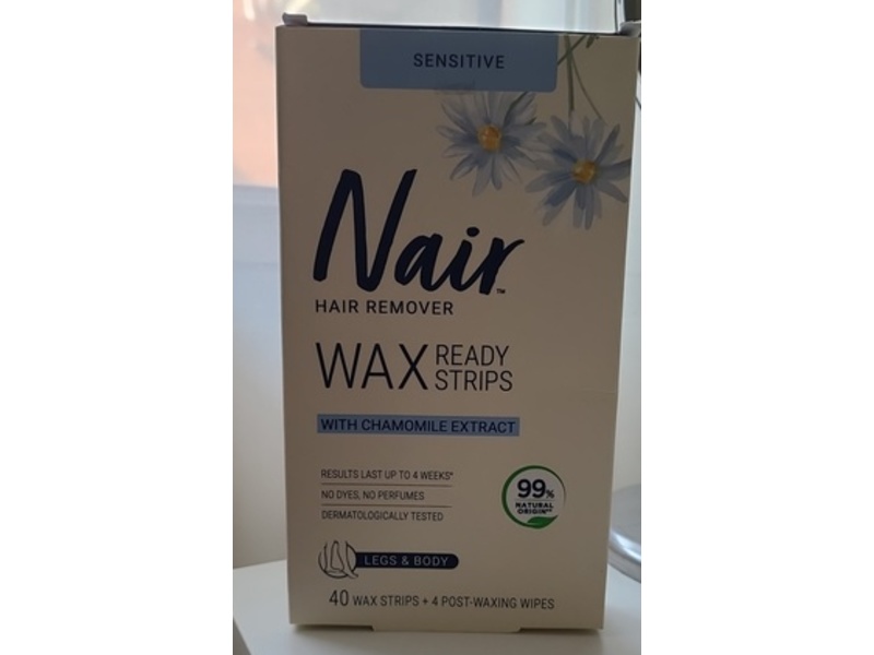 Nair Hair Remover Wax Ready Strips, Sensitive Chamomile Extract, 40 Count