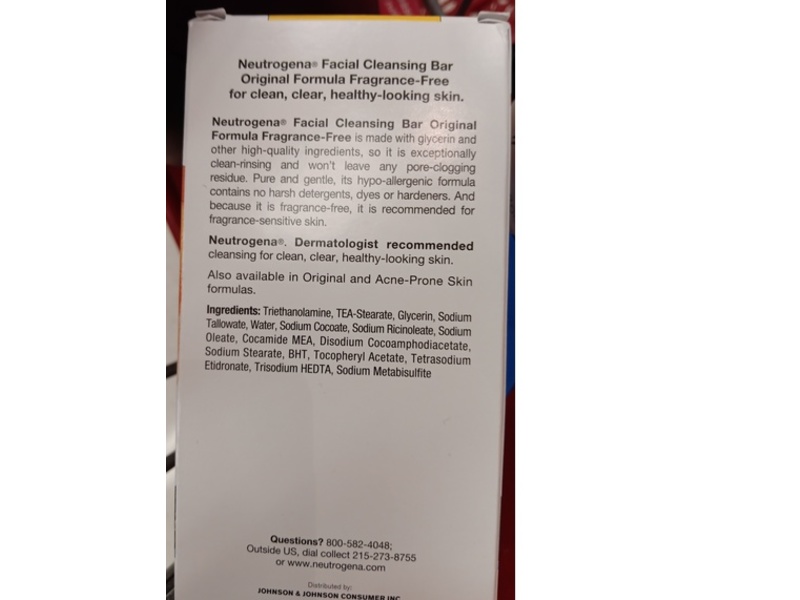 Neutrogena The Transparent Facial Bar, 3.5 oz/100 g, 3 Count