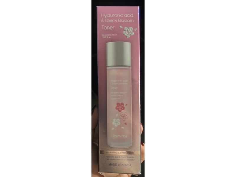 FarmStay Hyaluronic Acid & Cherry Blossom Toner, 5.07 fl oz/150 mL