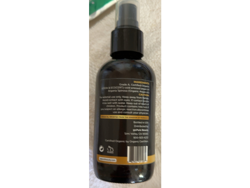 Gopure Argan Oil, 4 fl oz/120 mL