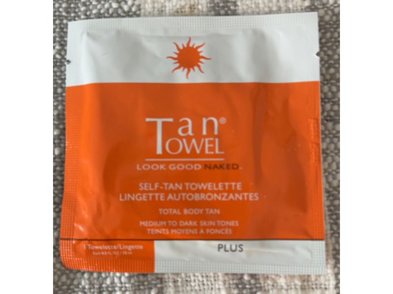 Tan Towel Self-Tan Towelette, Medium to Dark, 0.5 fl oz/15 mL, 5 Count