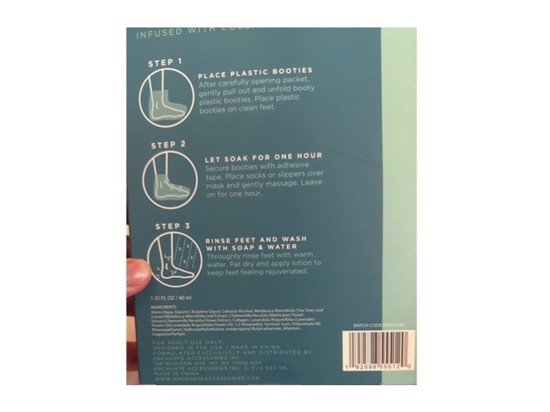 Body Prescriptions Rejuvenating Foot Mask, Collagen & Tea Tree, 1.35 fl oz/40 mL, 3 Pairs