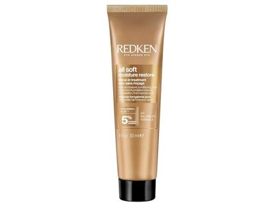 Redken All Soft Moisture Restore Leave-In Treatment, 1.0 fl oz/30 mL