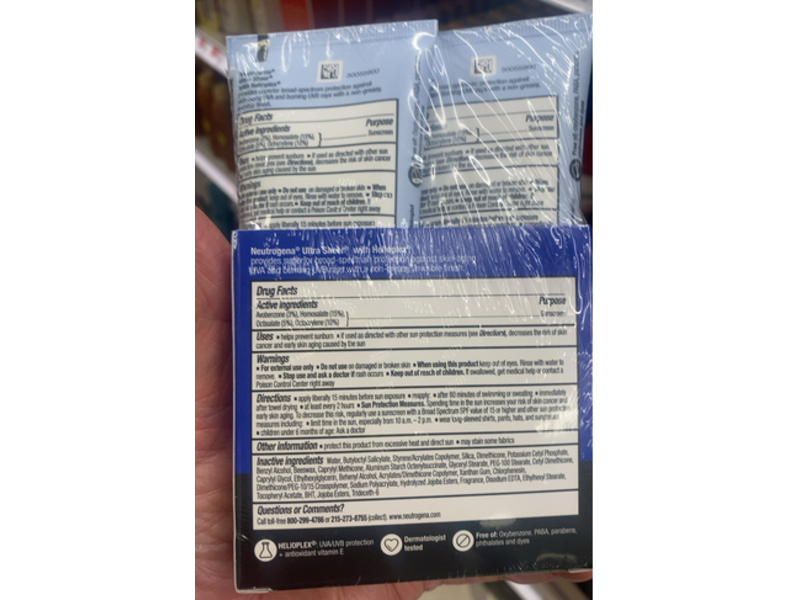 Neutrogena Ultra Sheer Sunscreen, SPF 70, 3.0 fl oz/88 mL, Pack Of 2