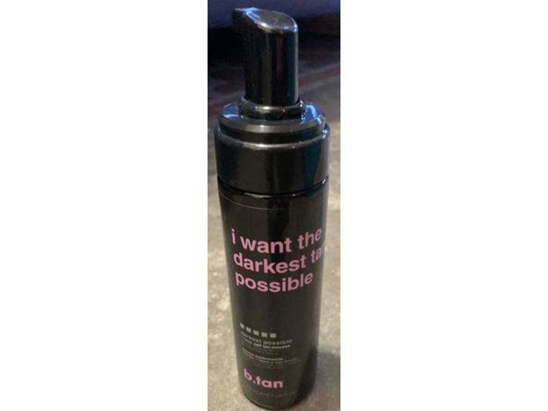 b.tan I Want The Darkest Tan Possible Self Tan Mousse, 6.7 fl oz/200 mL