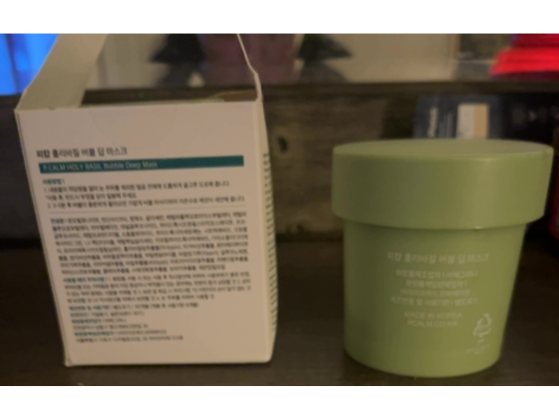 P.Calm Bubble Deep Face Mask, Holy Basil + PHA, Green, 3.17 oz/90 g