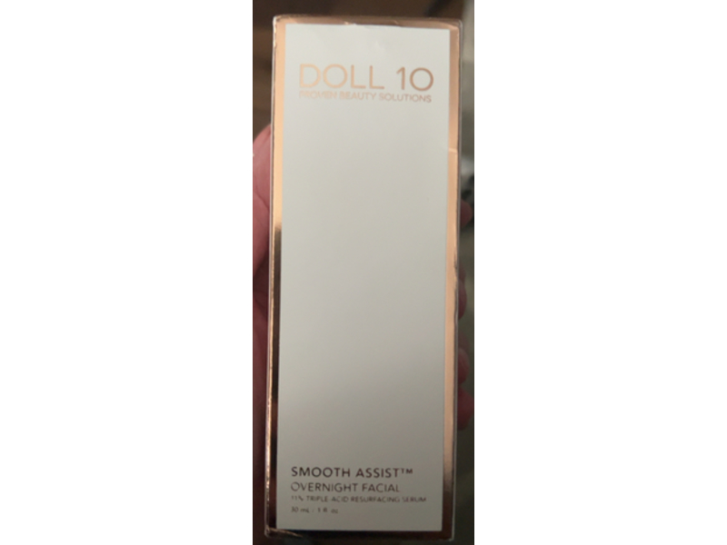 Doll 10 Smooth Assist Overnight Facial Resurfacing Serum, 1 fl oz/30 mL