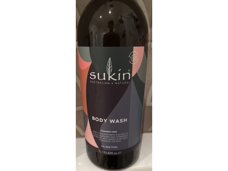 Sukin Body Wash, 33.8 fl oz/1 L