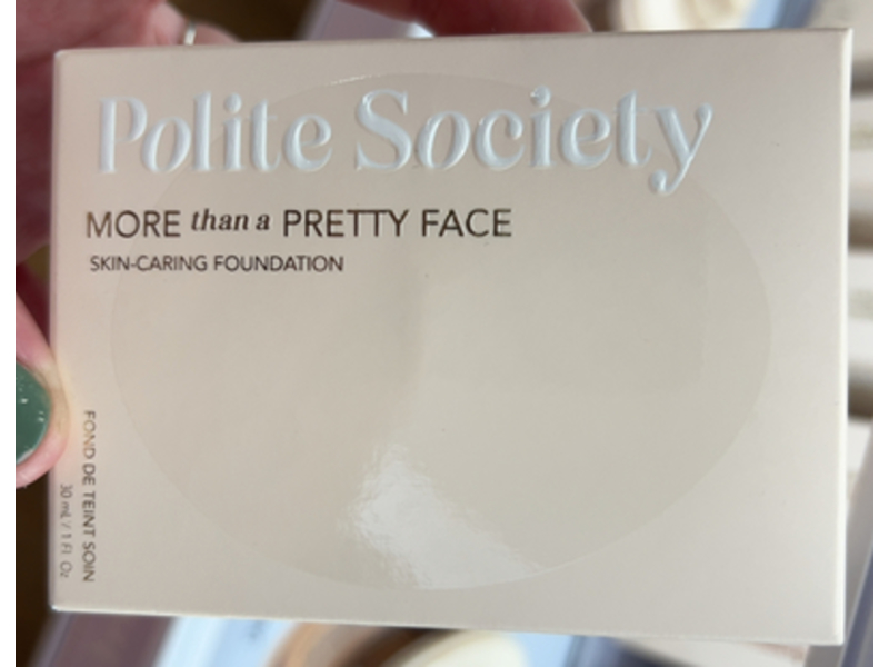 Polite Society More Than A Pretty Face Skin-Caring Foundation, Very Fair Warm, 1 fl oz/30 mL