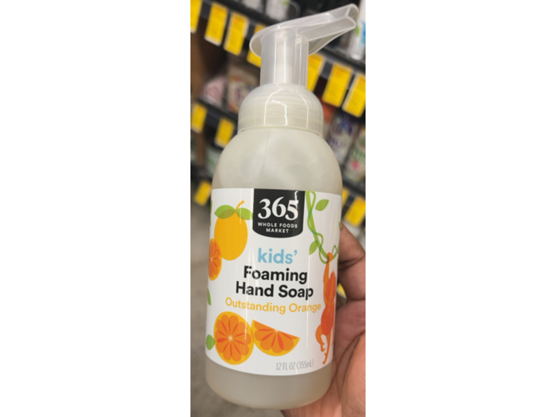365 Whole Foods Market Kids Foaming Hand Soap, Outstanding Orange, 12 fl oz/355 mL