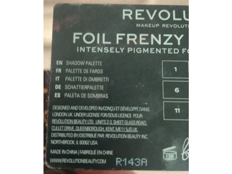 Makeup Revolution Eyeshadow Palette, Foil Frenzy Creation, 0.07 oz/2 g
