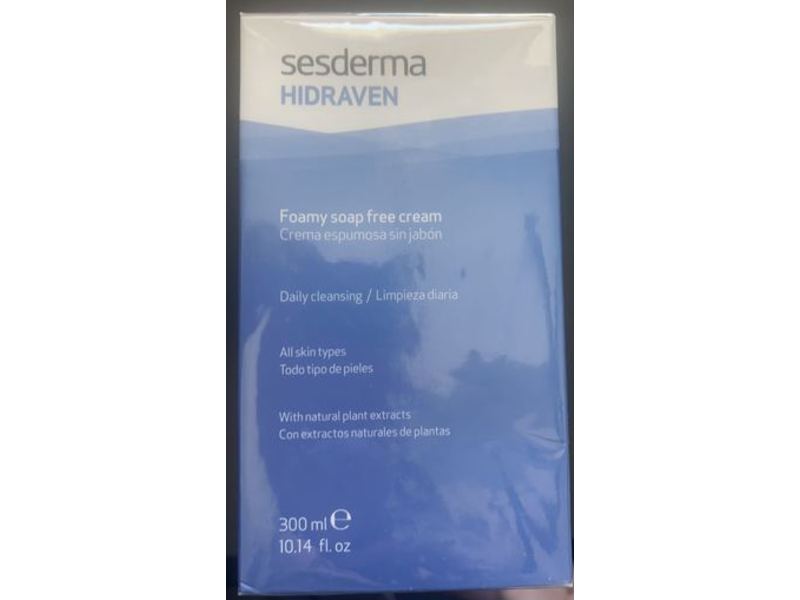 Sesderma Hidraven Foamy Soap Free Cream, 10.14 fl oz/300 mL