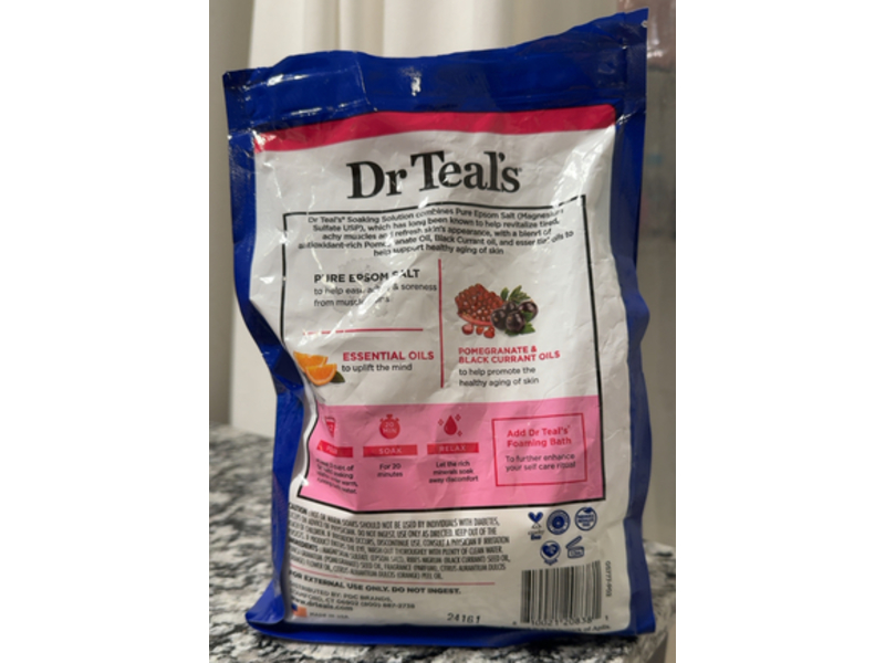 Dr Teal's Pure Epsom Salt, Pomegranate & Black Currant, 1.36 kg