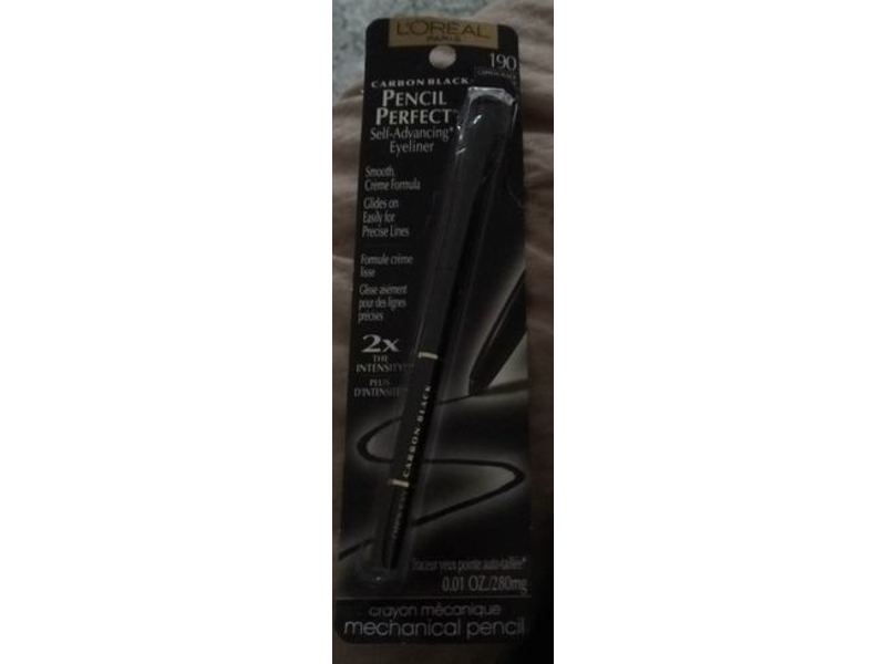 L'Oreal Paris Pencil Perfect Self-Advancing Eyeliner, 190 Carbon Black, 0.01 oz/280 mg