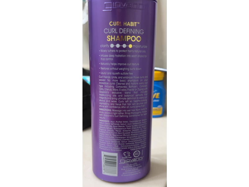 Giovanni Curl Habit Curl Defining Shampoo, 13.5 fl oz/399 mL