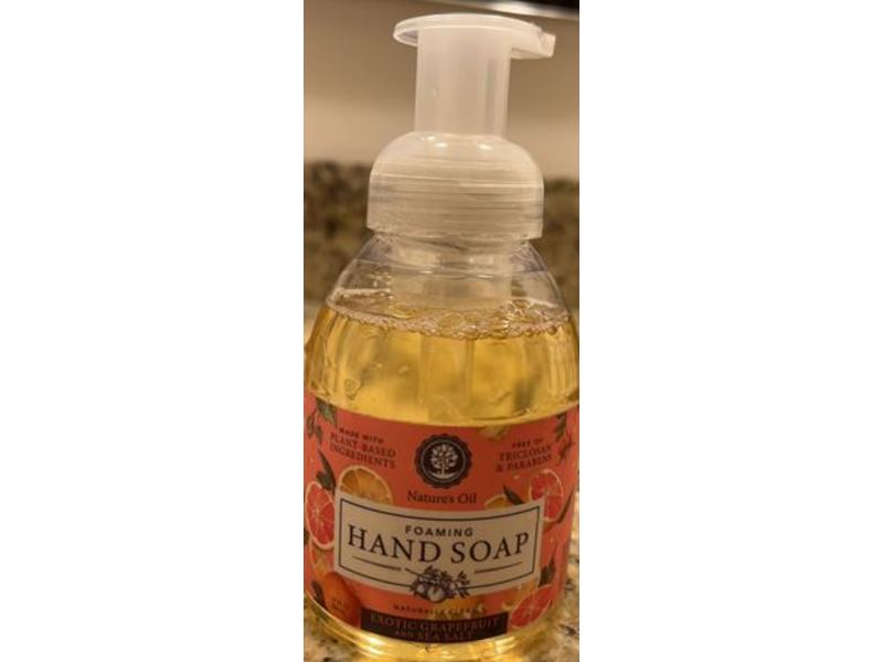 Natural Essential Foaming Hand Soap, Exotic Grape Fruit , Sea Salt, 10 fl oz/300 mL