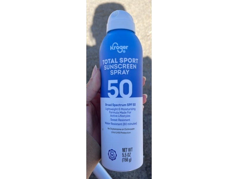 Kroger Total Sport Sunscreen Spray, SPF 50, 5.5 oz/156 g